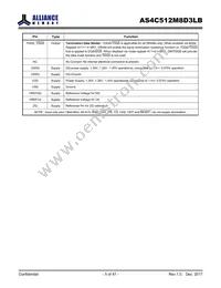 AS4C512M8D3LB-12BANTR Datasheet Page 5