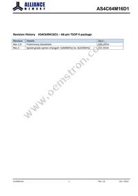AS4C64M16D1-6TINTR Datasheet Cover