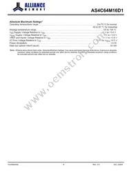AS4C64M16D1-6TINTR Datasheet Page 6
