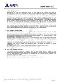 AS4C64M16D2-25BIN Datasheet Page 18