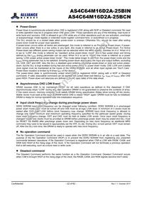 AS4C64M16D2A-25BINTR Datasheet Page 22