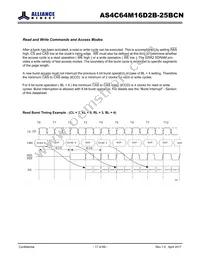 AS4C64M16D2B-25BCN Datasheet Page 17