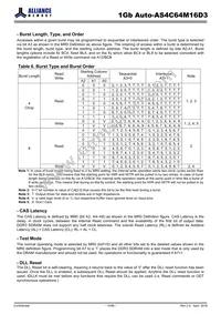 AS4C64M16D3-12BANTR Datasheet Page 15