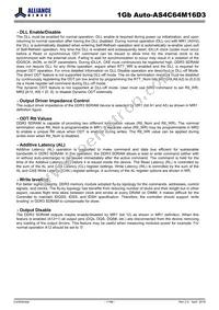 AS4C64M16D3-12BANTR Datasheet Page 17