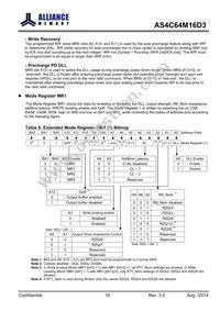 AS4C64M16D3-12BINTR Datasheet Page 16
