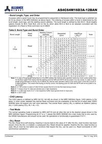AS4C64M16D3A-12BANTR Datasheet Page 15