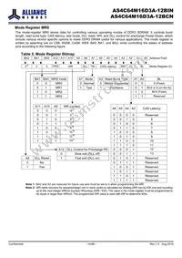 AS4C64M16D3A-12BINTR Datasheet Page 14