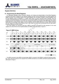 AS4C64M16D3L-12BINTR Datasheet Page 12
