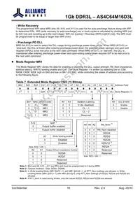 AS4C64M16D3L-12BINTR Datasheet Page 16