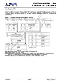AS4C64M16D3LB-12BINTR Datasheet Page 16
