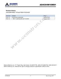 AS4C64M16MD1-5BINTR Datasheet Cover