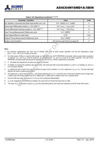 AS4C64M16MD1A-5BINTR Datasheet Page 21