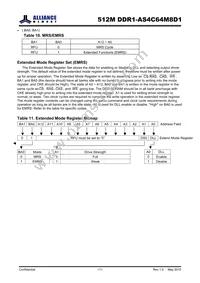 AS4C64M8D1-5BINTR Datasheet Page 11