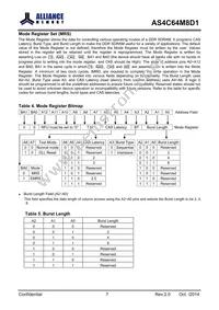 AS4C64M8D1-5TINTR Datasheet Page 8