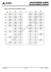 AS4C64M8D2-25BINTR Datasheet Page 3