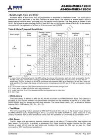 AS4C64M8D3-12BINTR Datasheet Page 15