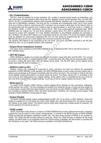 AS4C64M8D3-12BINTR Datasheet Page 17
