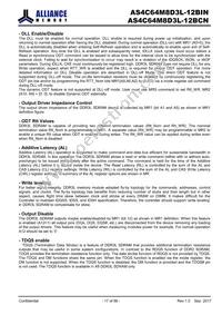 AS4C64M8D3L-12BINTR Datasheet Page 17