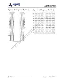 AS4C8M16S-6BINTR Datasheet Page 2