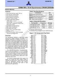 AS4C8M16S-6TCN Datasheet Cover