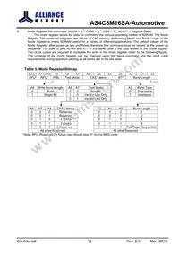 AS4C8M16SA-6BANTR Datasheet Page 13