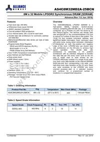 AS4C8M32MD2A-25BCN Datasheet Page 2