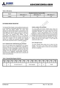 AS4C8M32MSA-6BINTR Datasheet Page 11