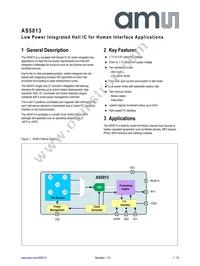 AS5013-IQFT Datasheet Cover