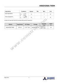 AS62V256A-70SINTR Datasheet Page 7