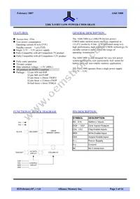 AS6C1008-55BIN Datasheet Cover