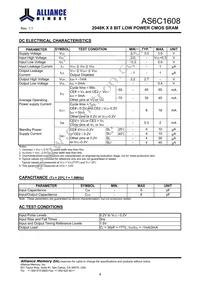AS6C1608-55BIN Datasheet Page 5