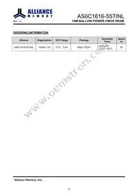 AS6C1616-55TINL Datasheet Page 11