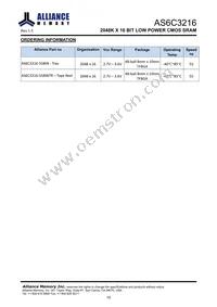 AS6C3216-55BIN Datasheet Page 11
