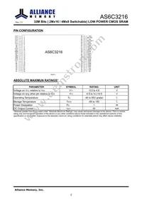 AS6C3216-55TINTR Datasheet Page 4