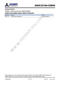 AS6C3216A-55BIN Datasheet Cover