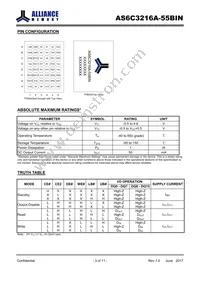 AS6C3216A-55BIN Datasheet Page 3