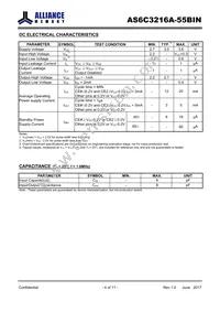AS6C3216A-55BIN Datasheet Page 4