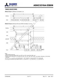 AS6C3216A-55BIN Datasheet Page 6
