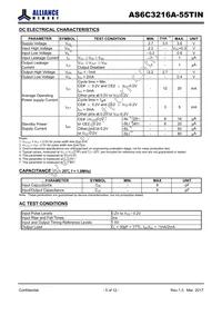 AS6C3216A-55TINTR Datasheet Page 5
