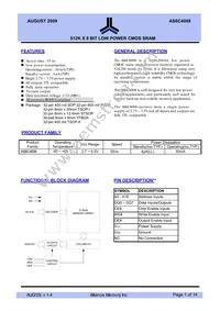 AS6C4008-55BIN Datasheet Cover