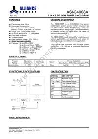 AS6C4008A-55BIN Datasheet Page 2