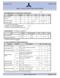 AS6C4016A-55BIN Datasheet Page 4