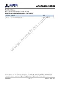 AS6C6416-55BINTR Datasheet Cover