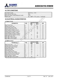 AS6C6416-55BINTR Datasheet Page 5