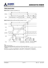 AS6C6416-55BINTR Datasheet Page 6
