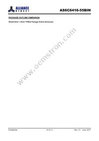 AS6C6416-55BINTR Datasheet Page 10