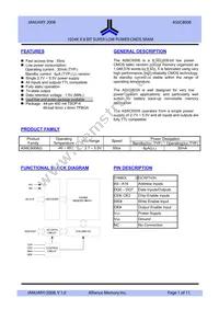 AS6C8008-55ZINTR Datasheet Cover