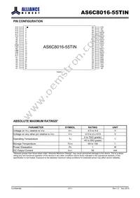 AS6C8016-55TIN Datasheet Page 3