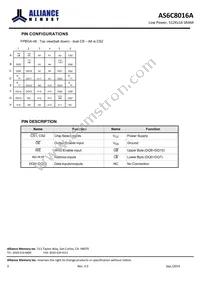 AS6C8016A-55BINTR Datasheet Page 3