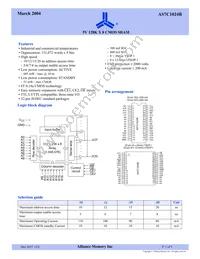 AS7C1024B-12TJIN Datasheet Page 2